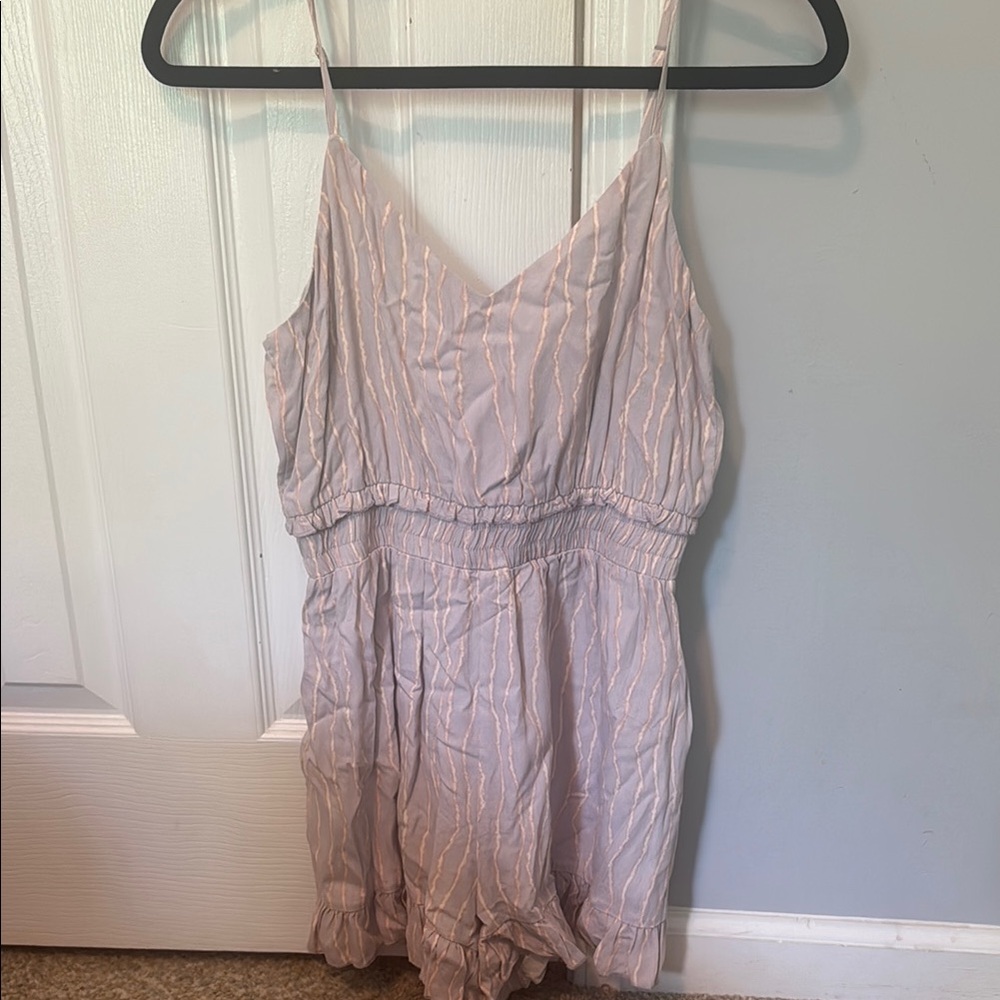 Mahina Purple Striped Romper